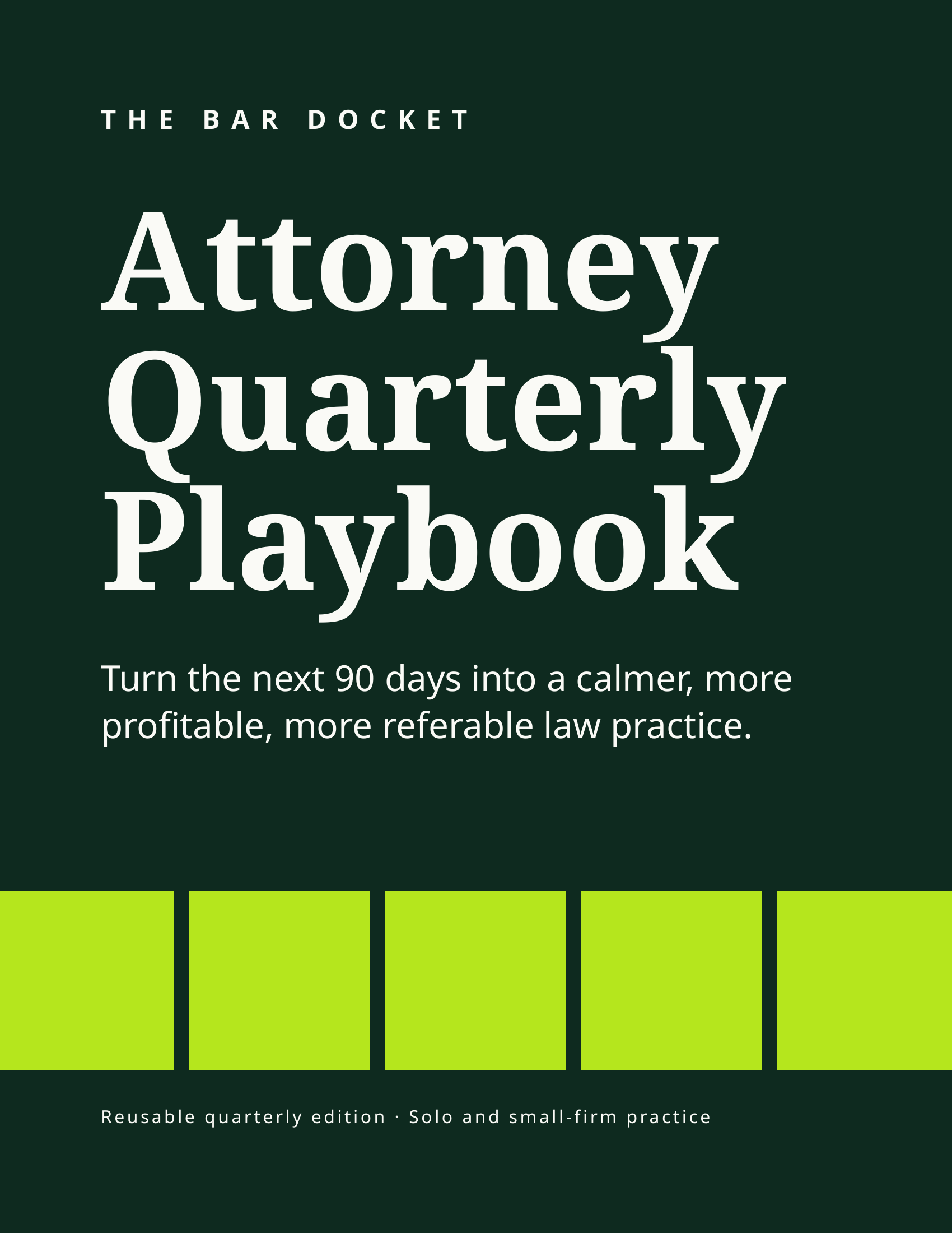 Attorney Quarterly Playbook cover