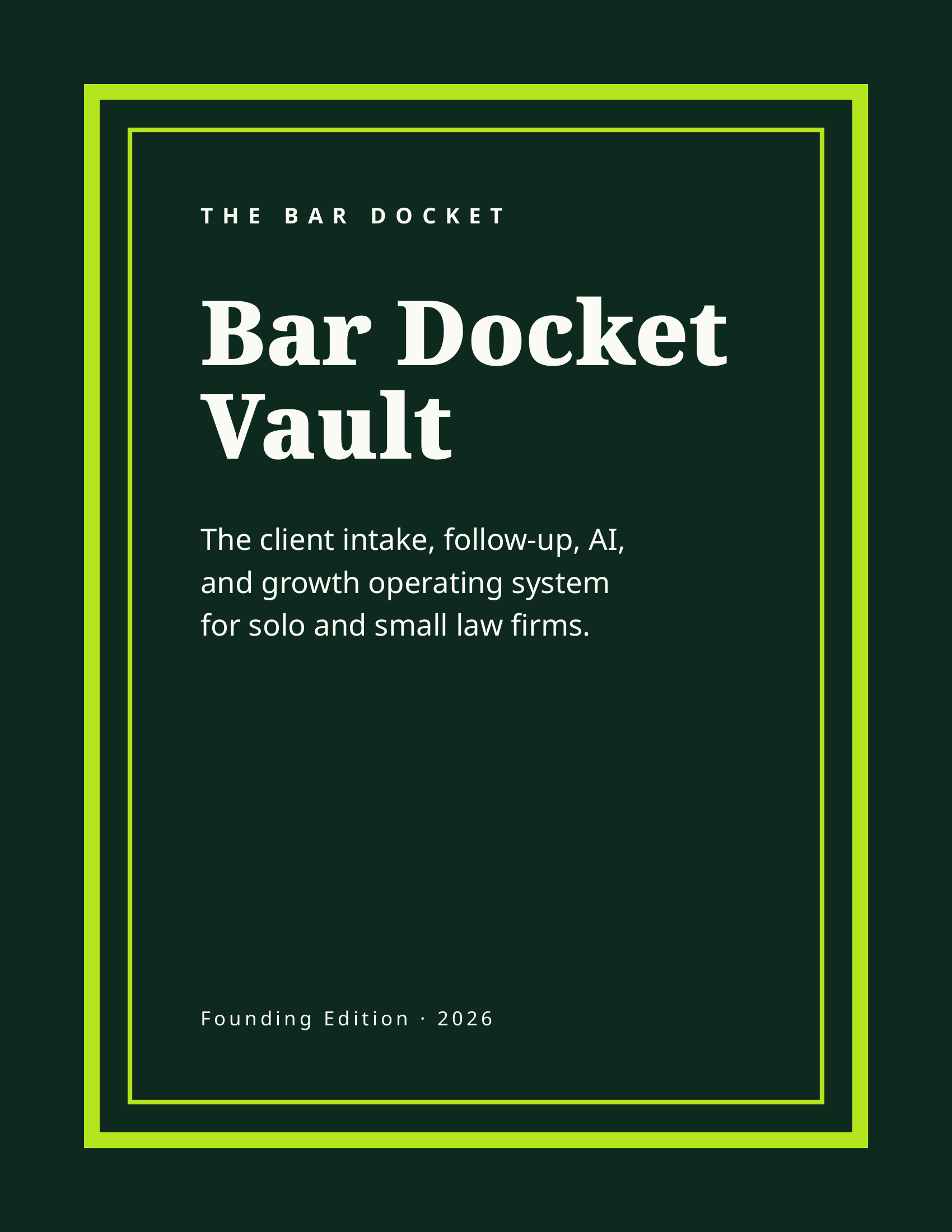 Bar Docket Vault cover