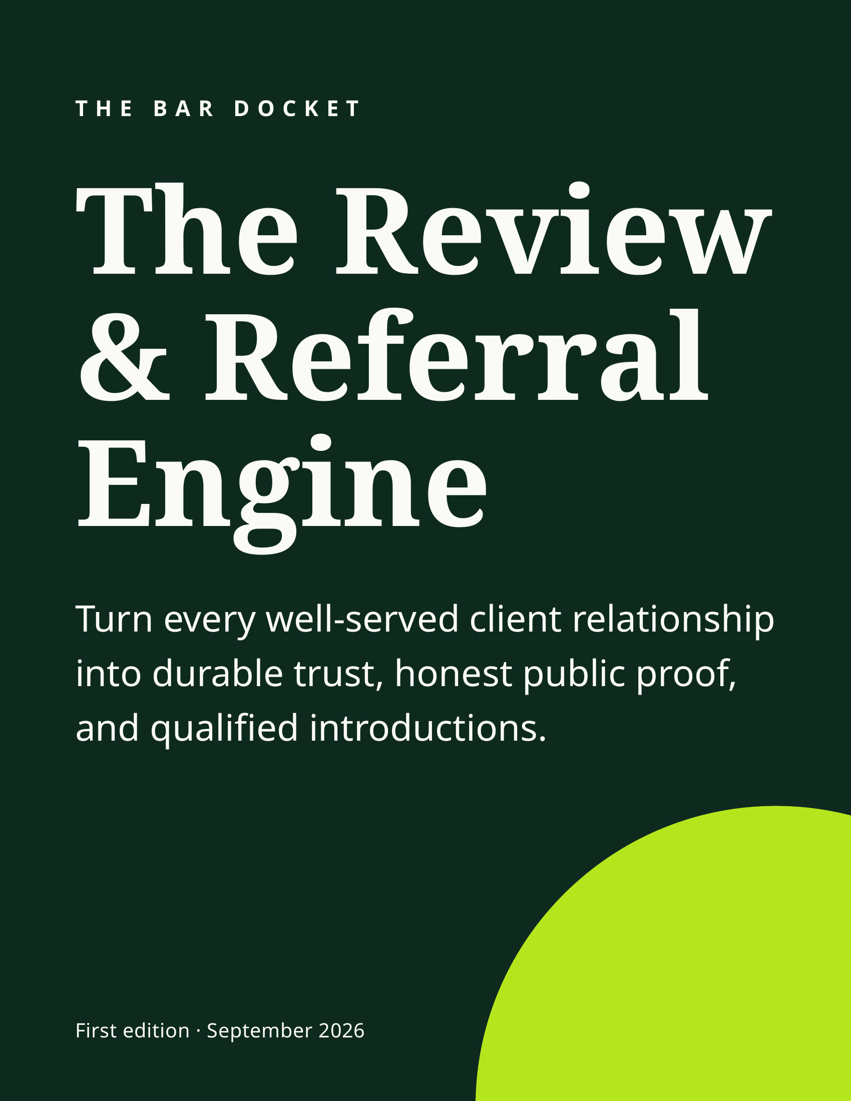 The Review and Referral Engine cover